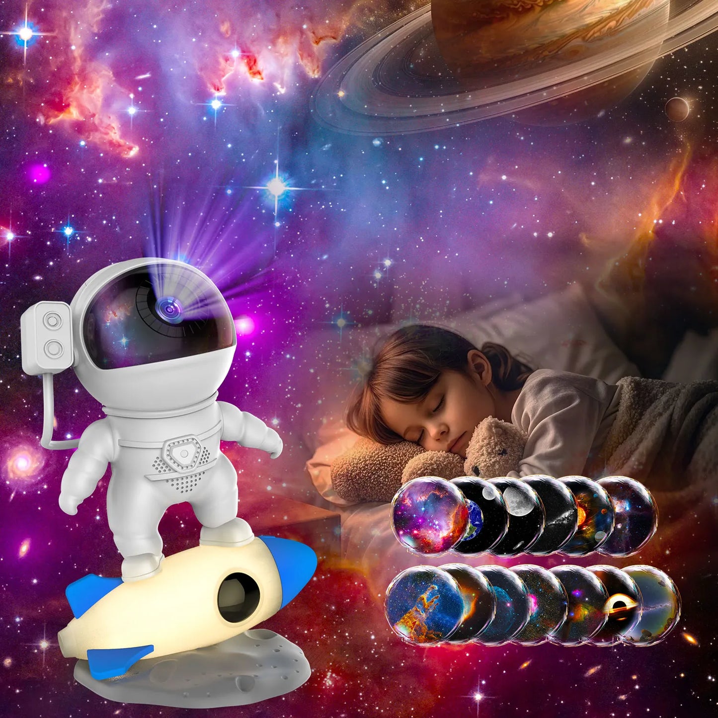 Astronaut Galaxy Projector—— Nursery Night Lights
