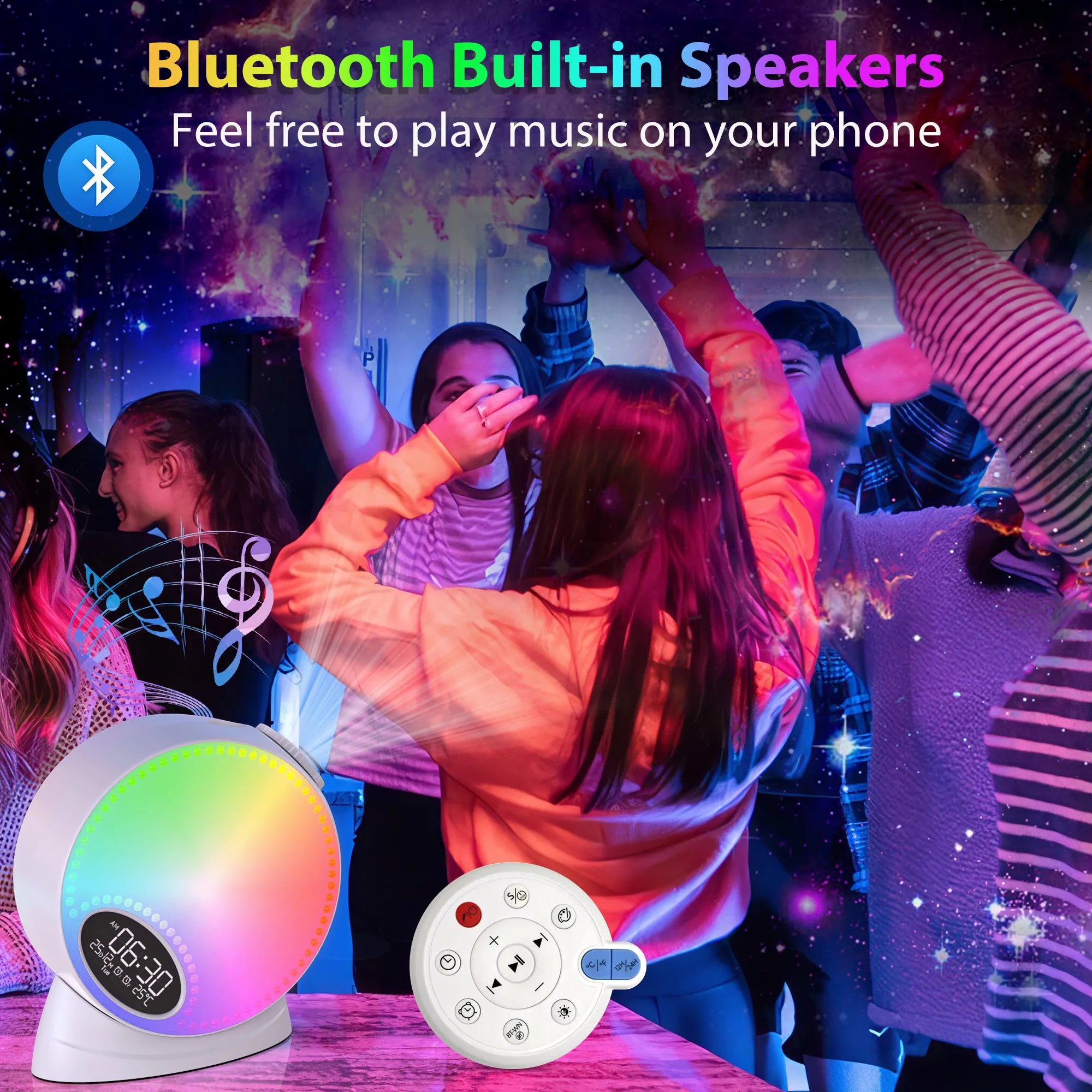 RGB Galaxy Projector——Bluetooth Speaker & Ambient Light